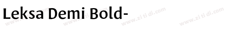 Leksa Demi Bold字体转换